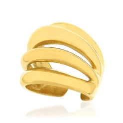 Bague acier jaune