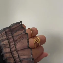 Bague acier jaune