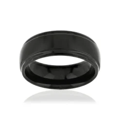 Bague acier noir