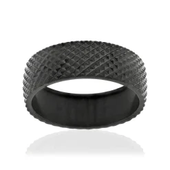 Bague acier noir