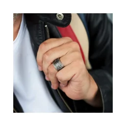 Bague acier tressée