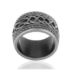 Bague acier tressée