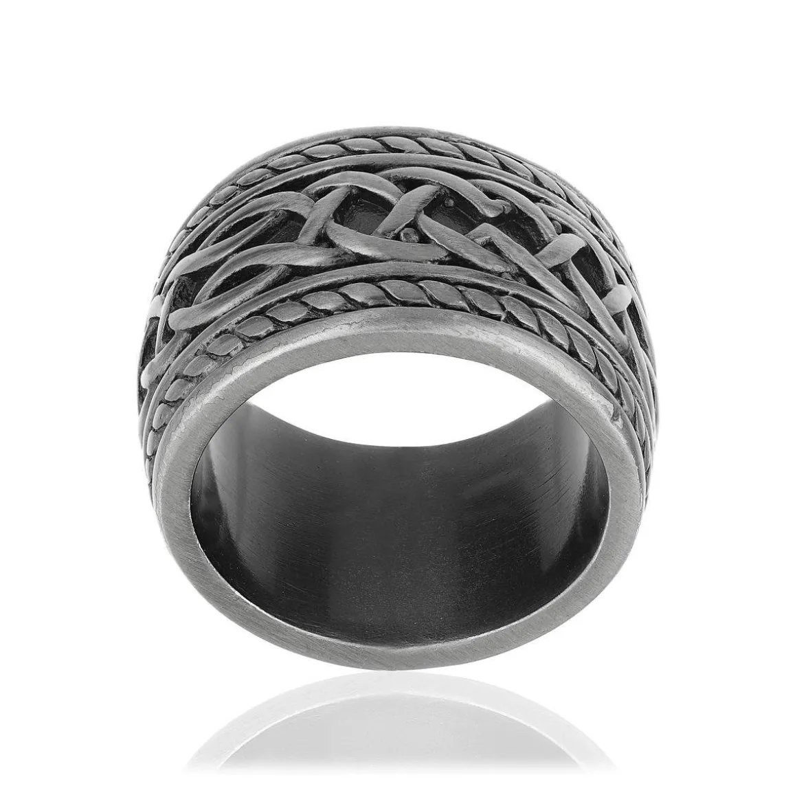 Bague acier tressée