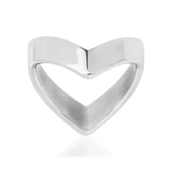 Bague acier "V"