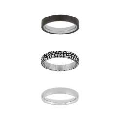 Bague 3 anneaux acier carbone