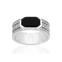 Bague argent 925 agate