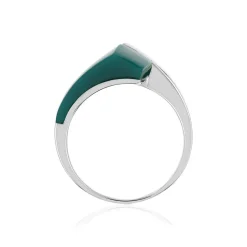 Bague argent 925 agate verte