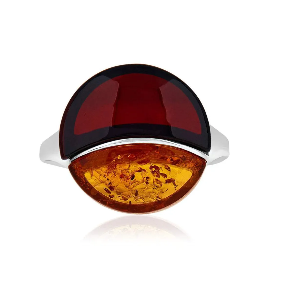 Bague argent 925 ambre