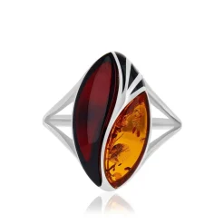 Bague argent 925 ambre