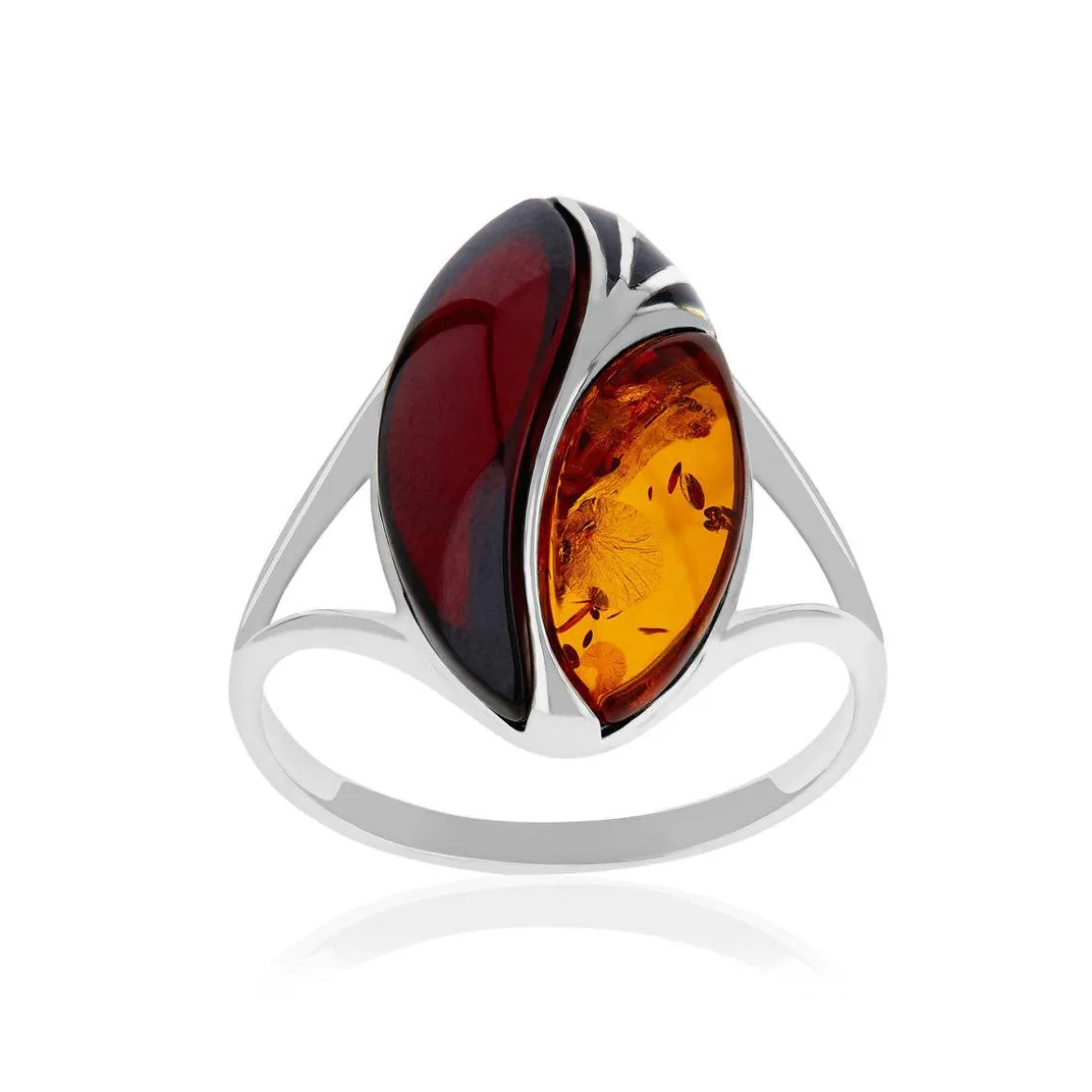 Bague argent 925 ambre