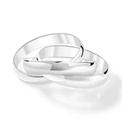 Bague argent 925 3 anneaux mobiles entrelacés