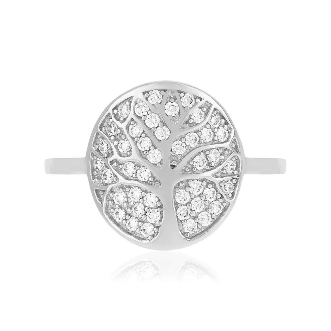 Bague argent 925 arbre de vie et zirconias