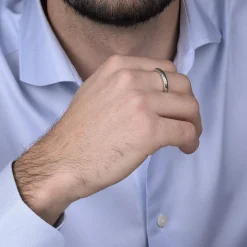 Bague argent 925 écailles