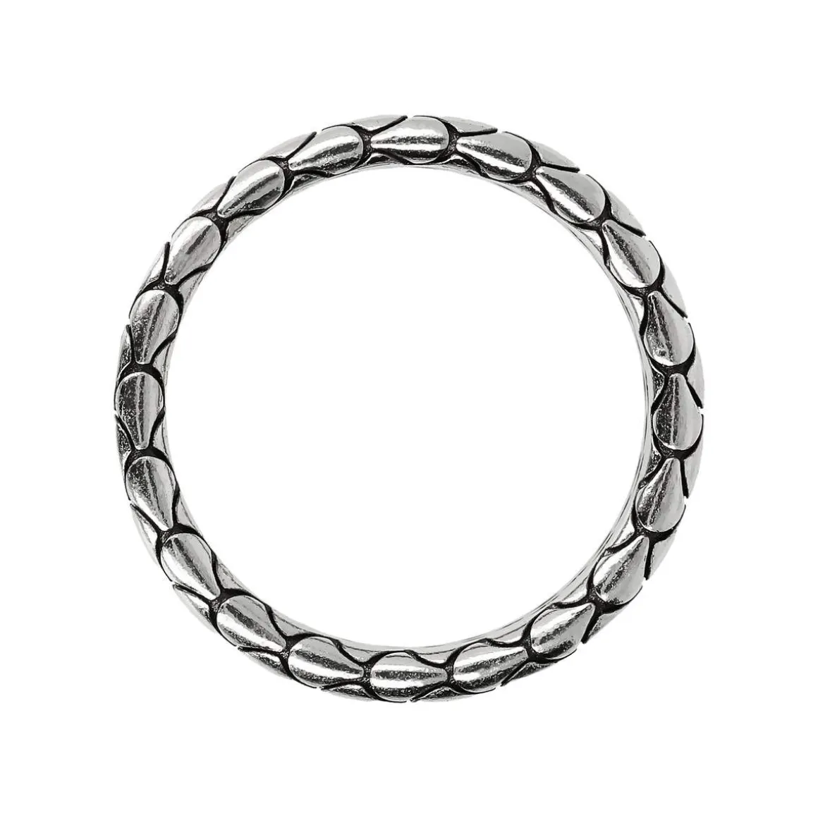 Bague argent 925 écailles perlée