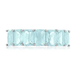Bague argent 925 cristal bleu