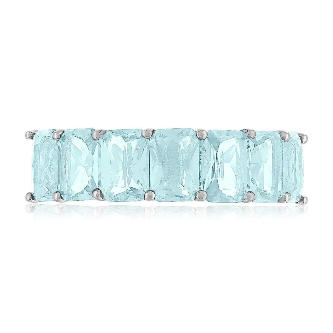 Bague argent 925 cristal bleu