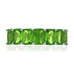 Bague argent 925 cristal vert