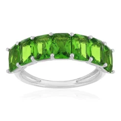 Bague argent 925 cristal vert