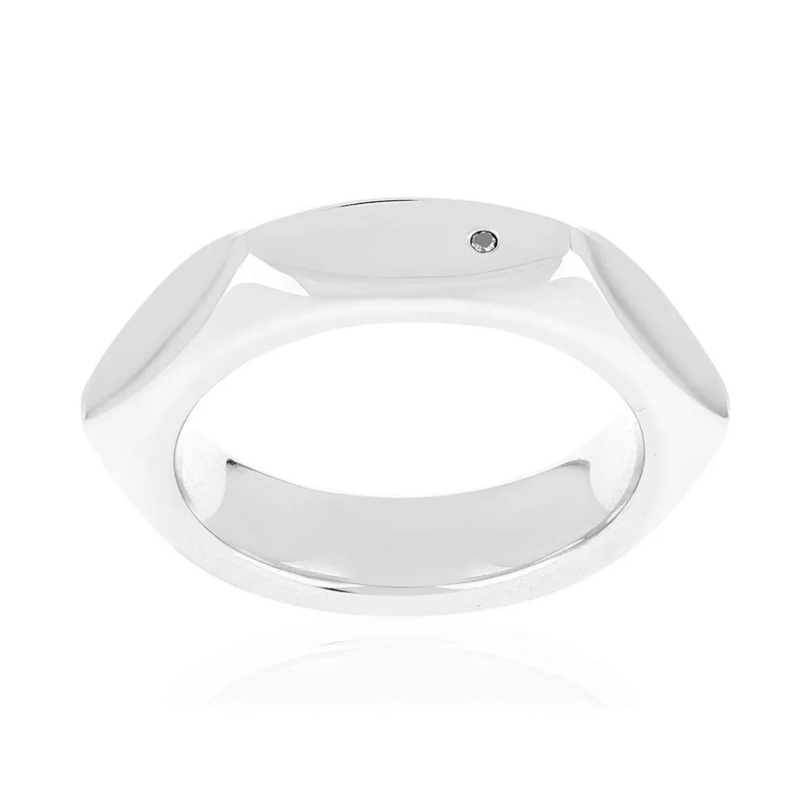 Bague argent 925 diamant noir traité