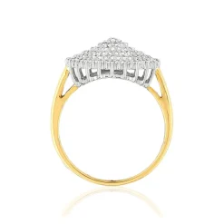 Bague argent 925 doré zirconias