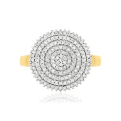Bague argent 925 doré zirconias