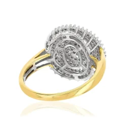 Bague argent 925 doré zirconias