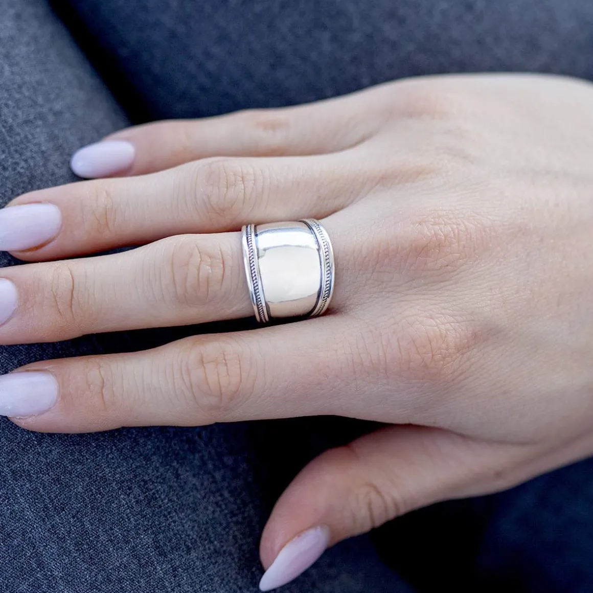 Bague argent 925 effet vieilli