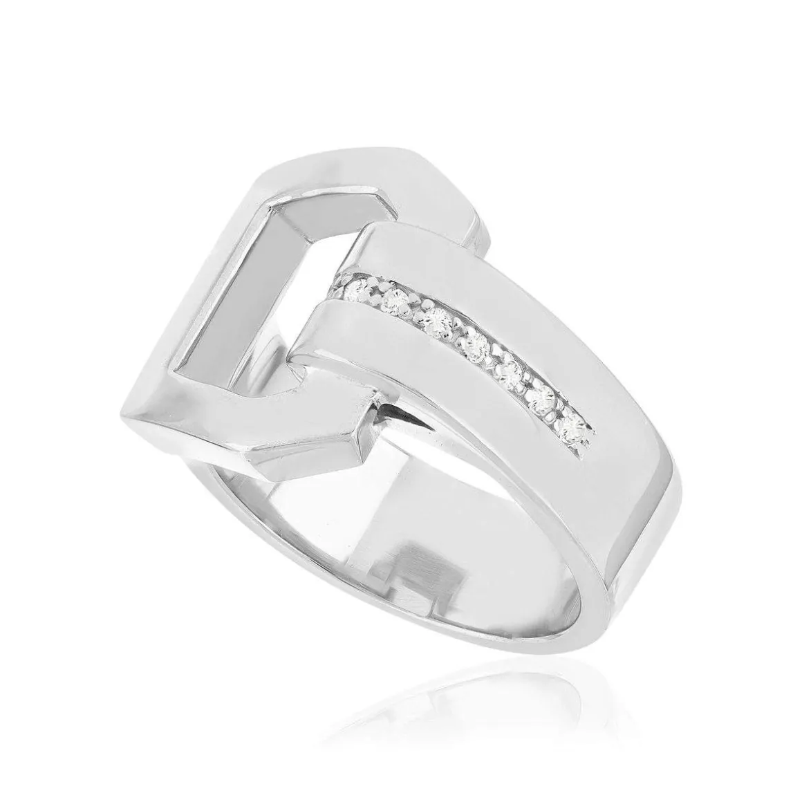 Bague argent 925 et boucle zirconias