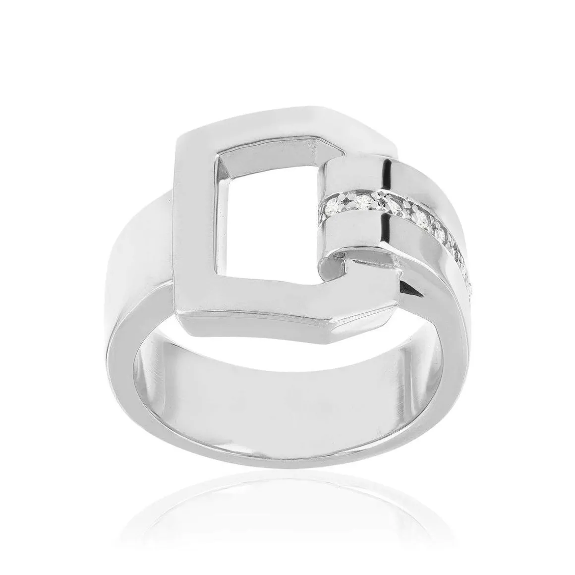 Bague argent 925 et boucle zirconias