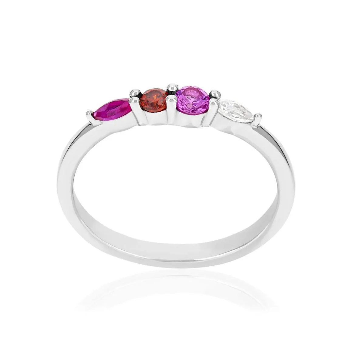 Bague argent 925 et pierres synthétiques