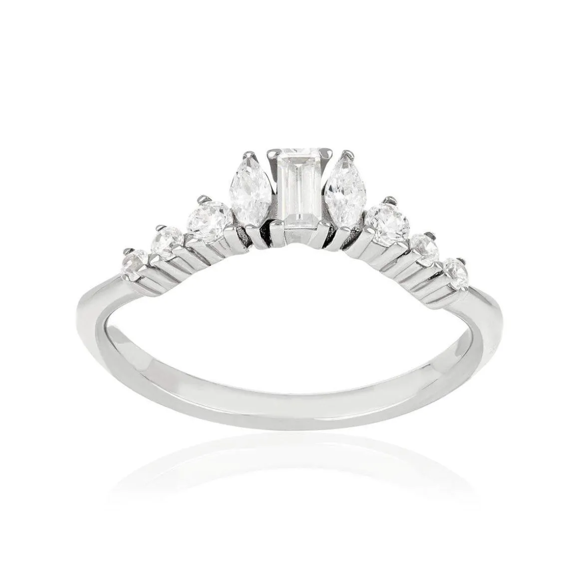 Bague argent 925 et zirconias
