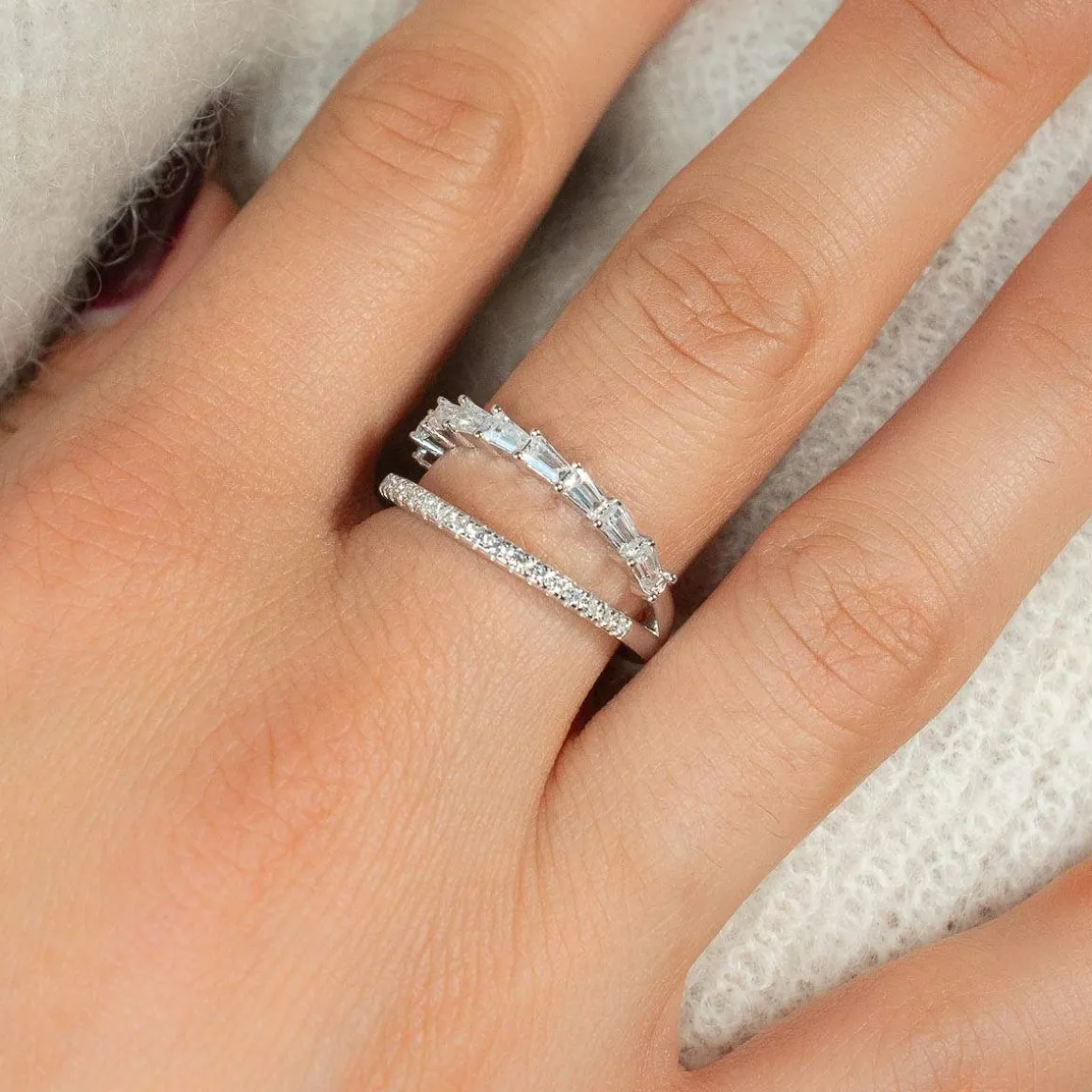 Bague argent 925 et zirconias