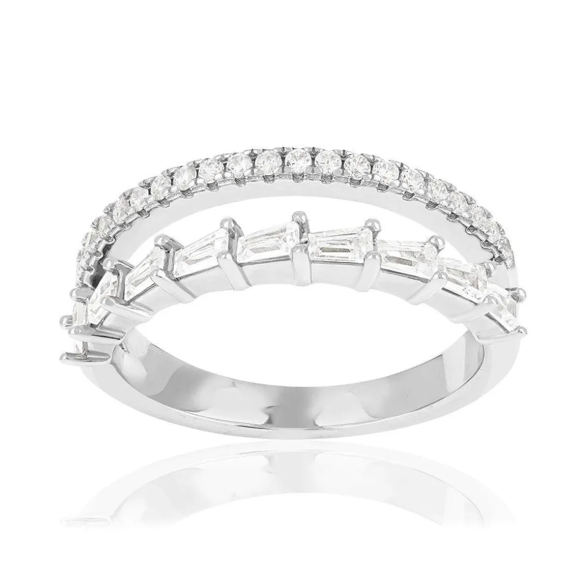 Bague argent 925 et zirconias