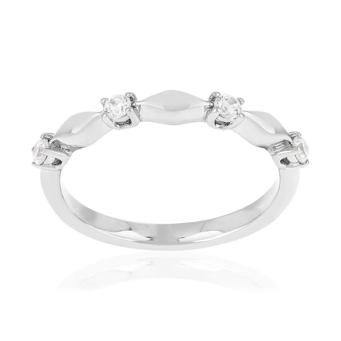 Bague argent 925 et zirconias