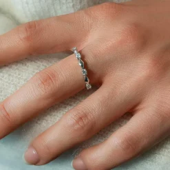 Bague argent 925 et zirconias