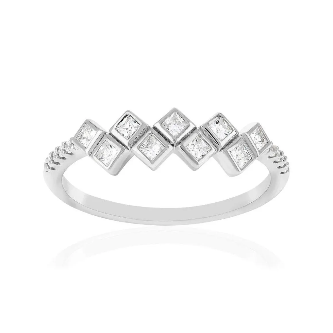 Bague argent 925 et zirconias