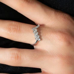 Bague argent 925 et zirconias