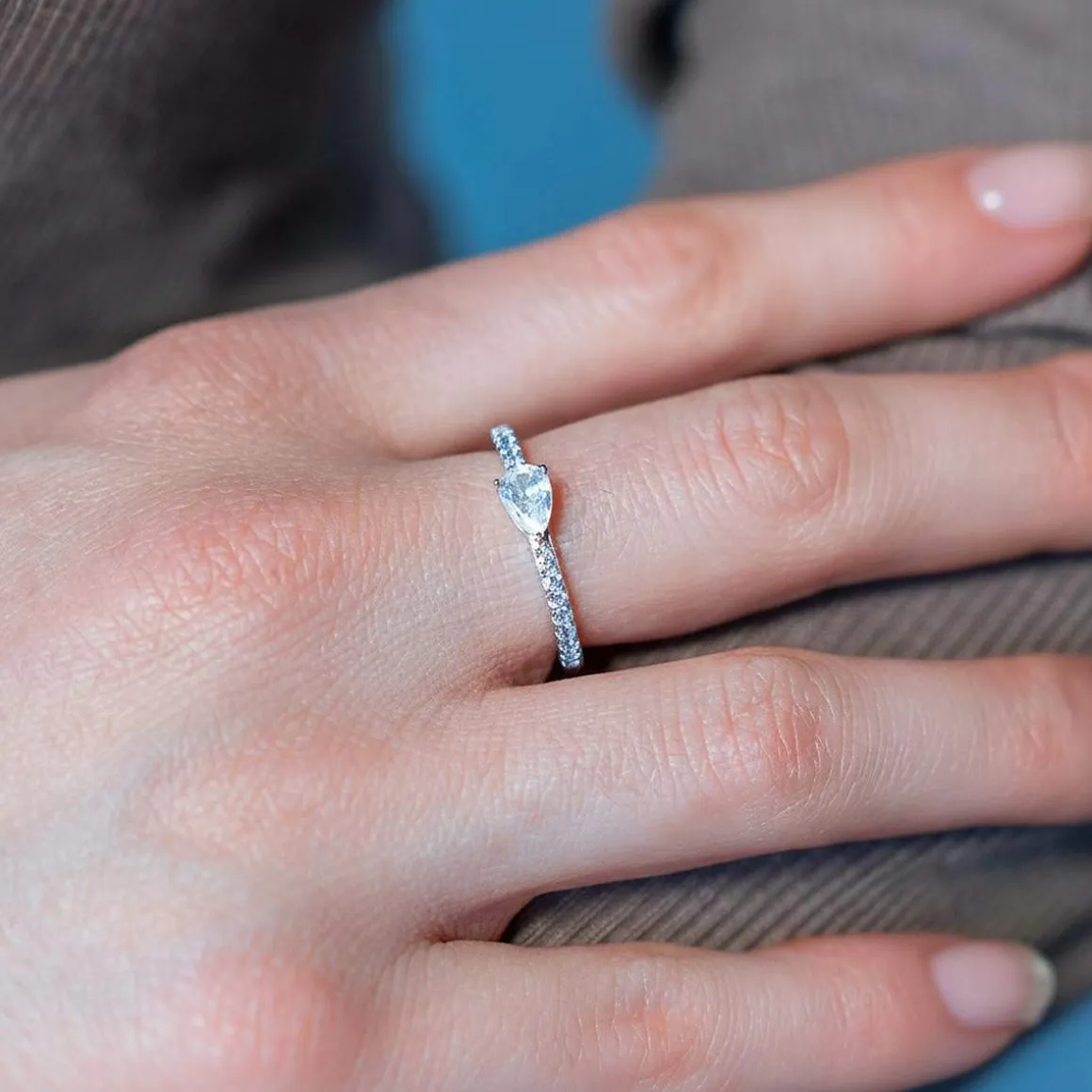Bague argent 925 et zirconias