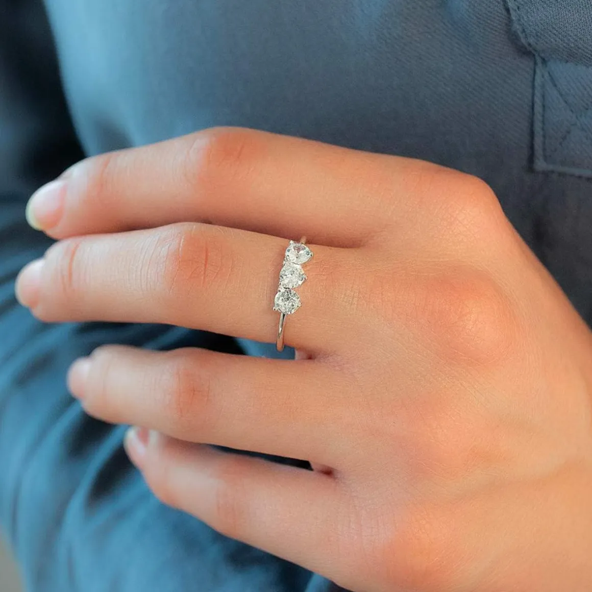 Bague argent 925 et zirconias
