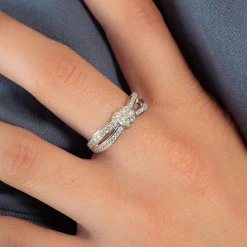 Bague argent 925 et zirconias