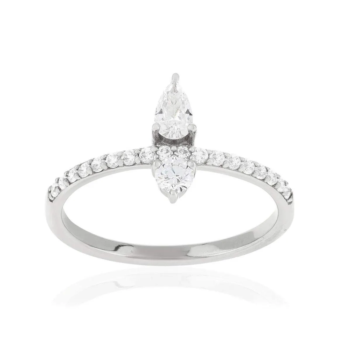 Bague argent 925 et zirconias