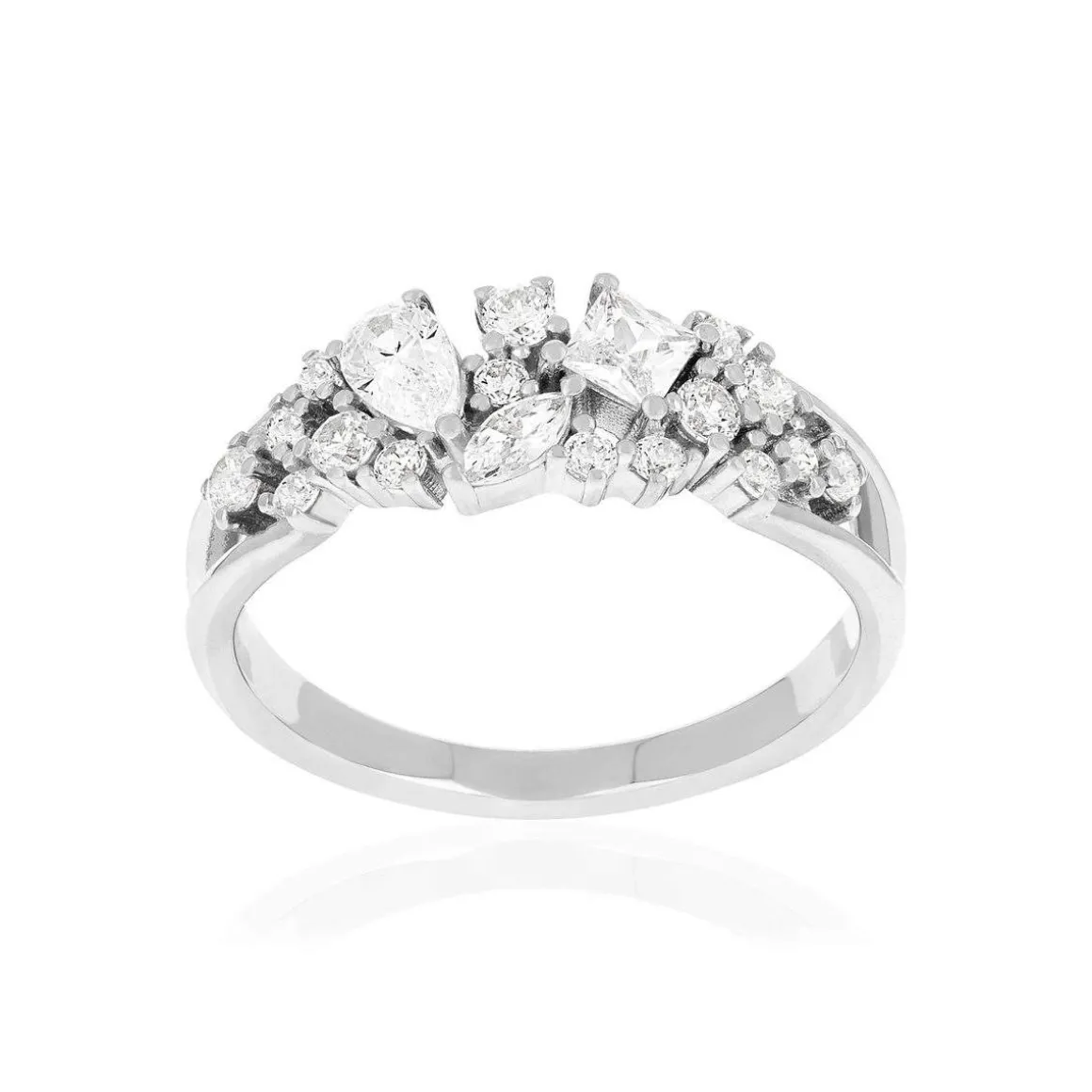Bague argent 925 et zirconias