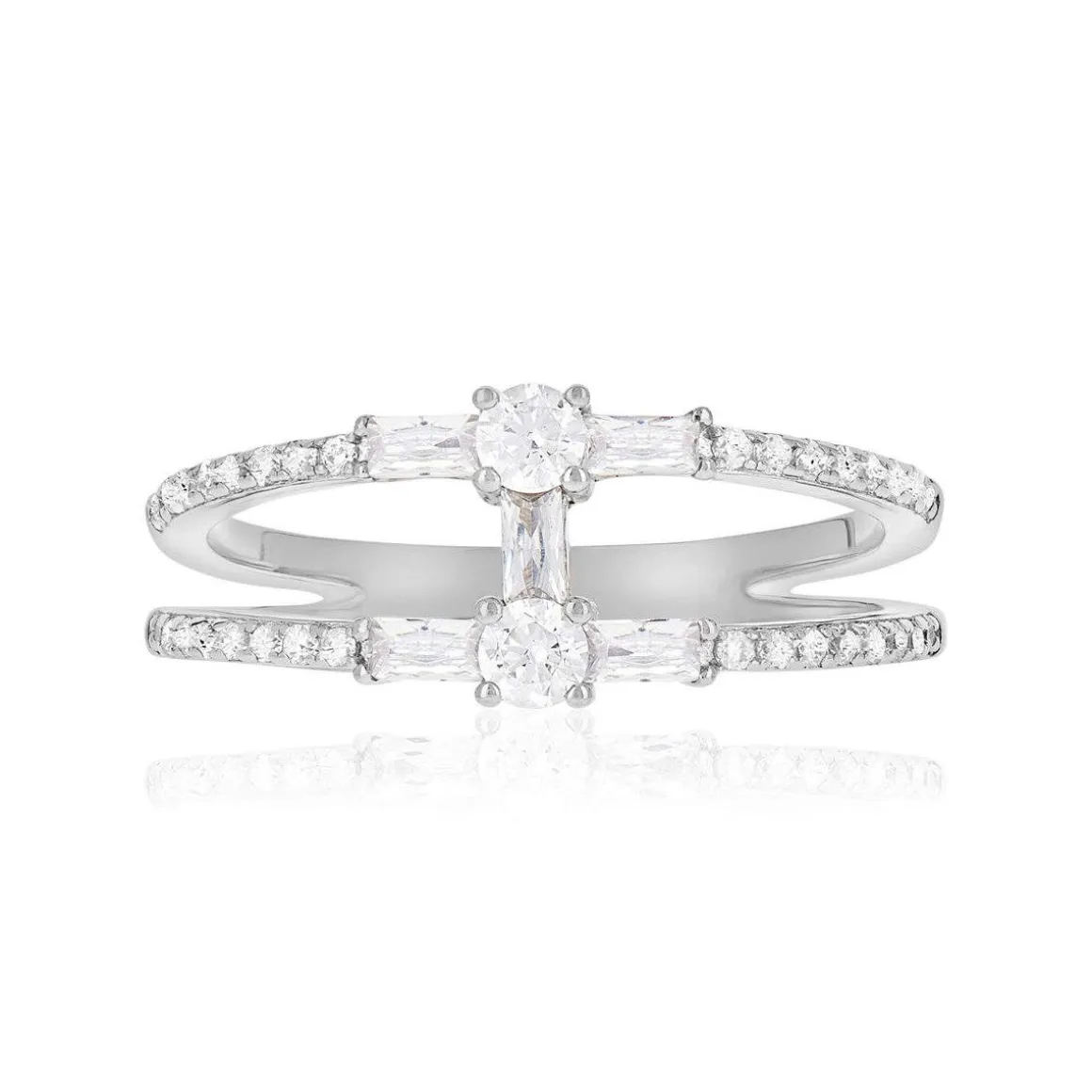 Bague argent 925 et zirconias