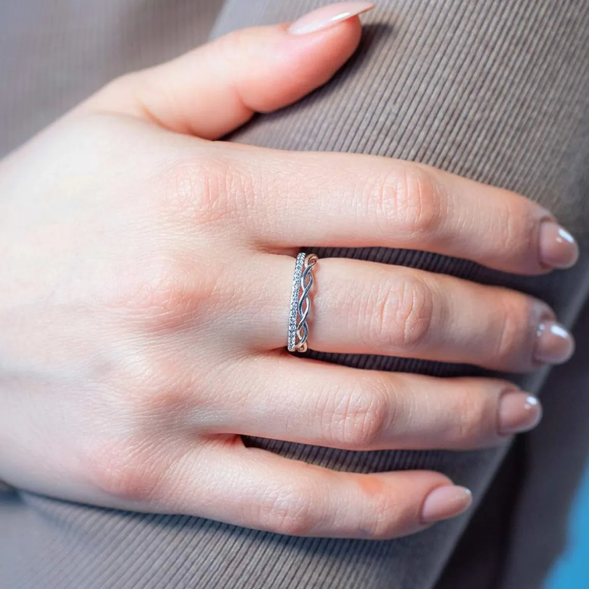 Bague argent 925 et zirconias