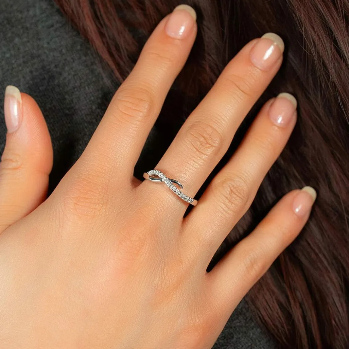 Bague argent 925 et zirconias