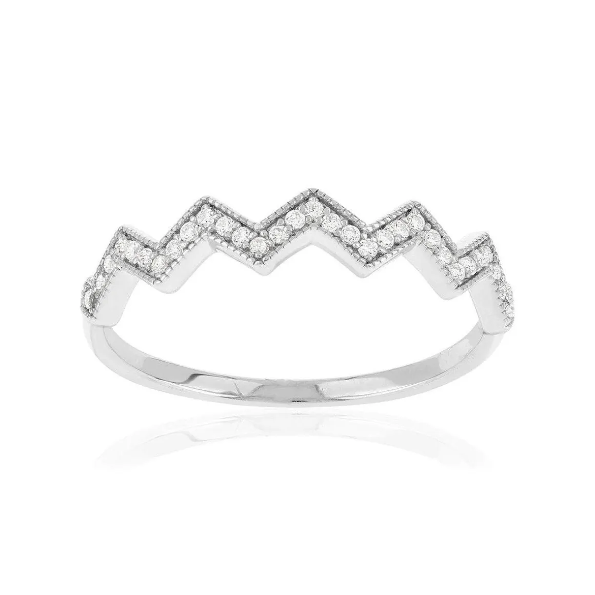 Bague argent 925 et zirconias