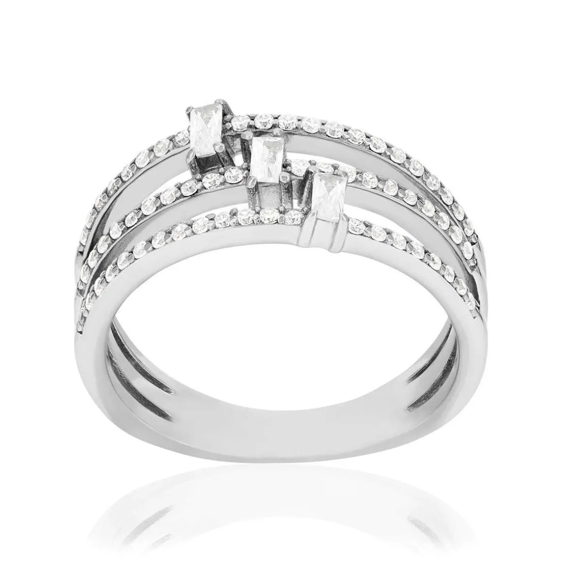 Bague argent 925 et zirconias