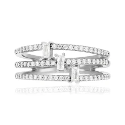 Bague argent 925 et zirconias
