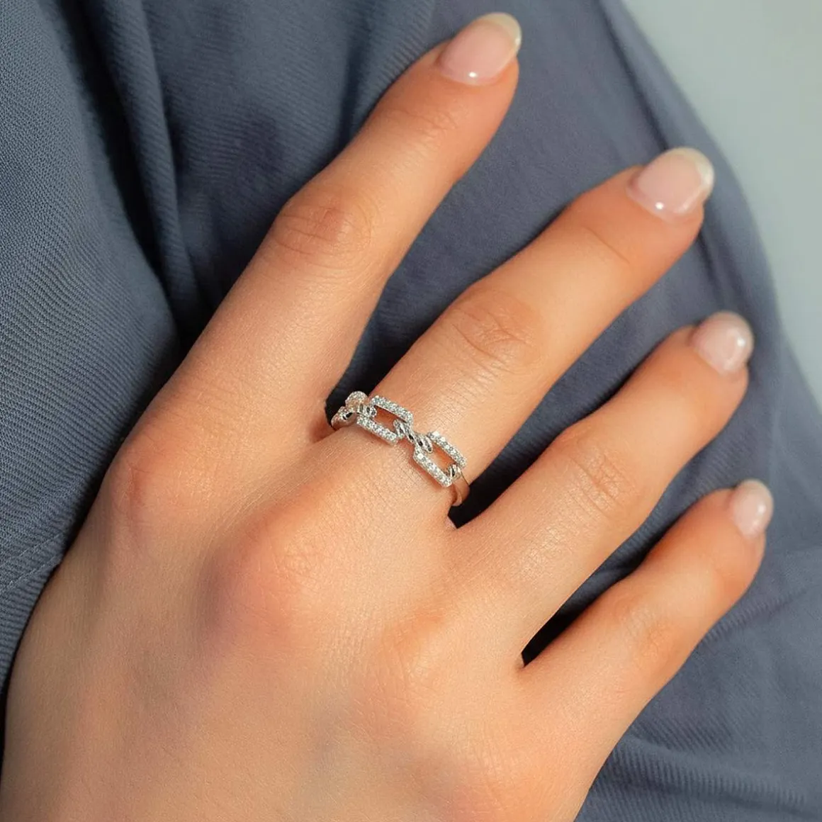 Bague argent 925 et zirconias