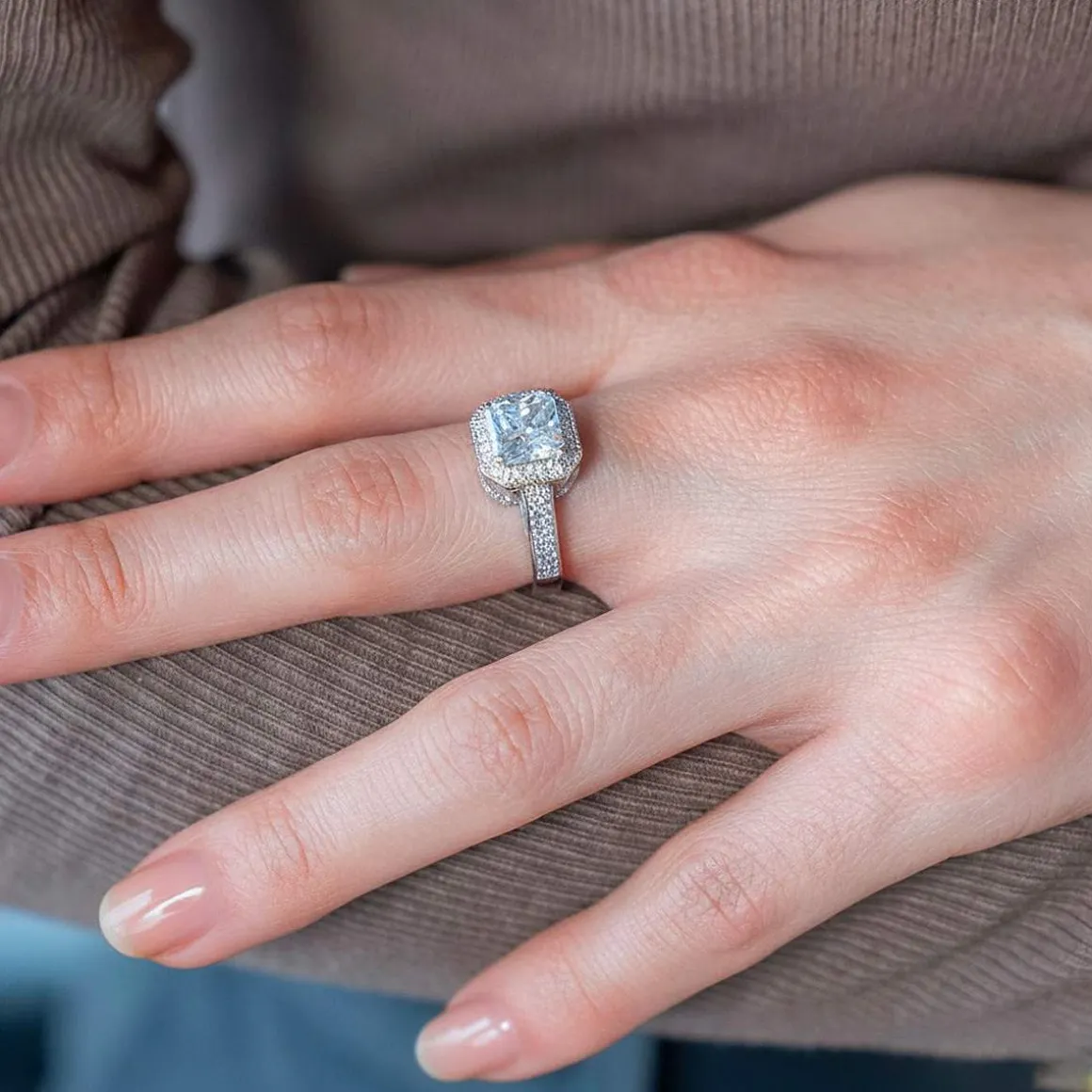 Bague argent 925 et zirconias